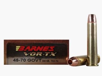 Barnes VOR-TX .45-70 Govt. 300GR TSX Flat Nose 20 cartouches