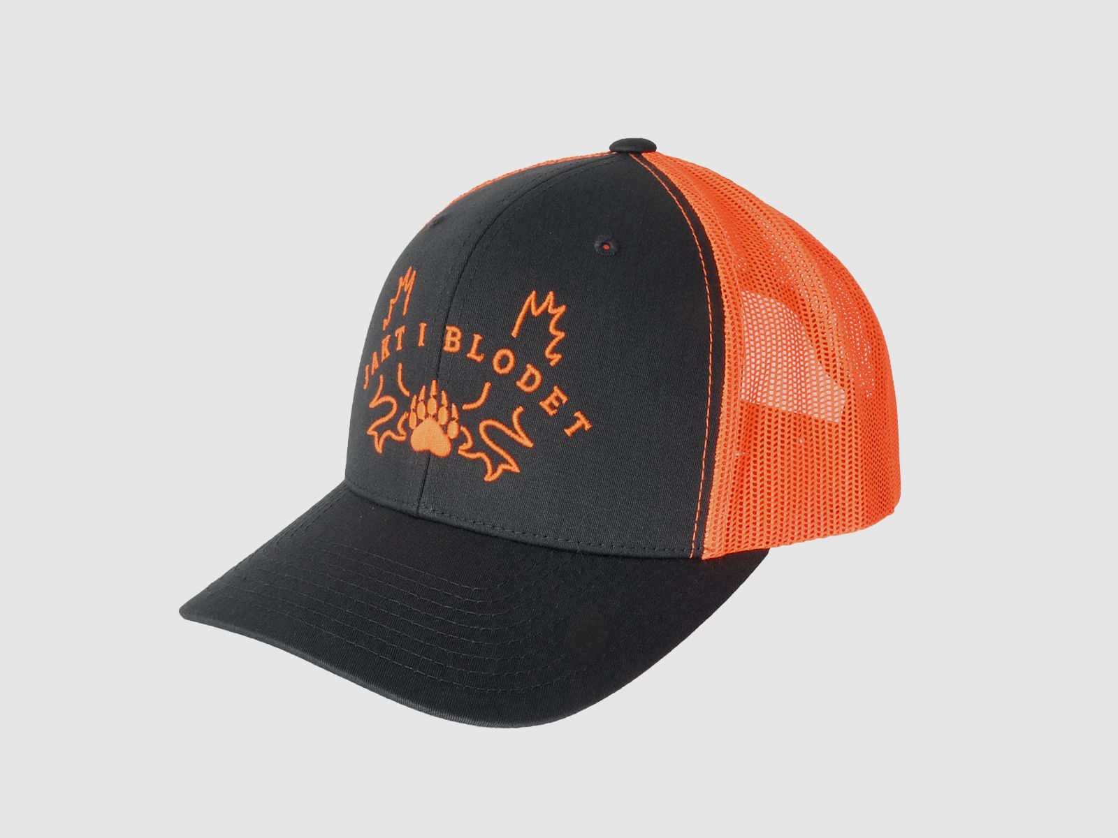 Cap „Jakt i blodet“ Grau/Orange