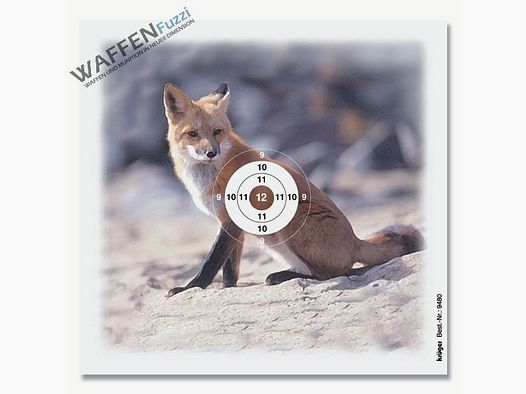 Fuchs-Scheibe für 10m Distanz 50 Zielscheiben
