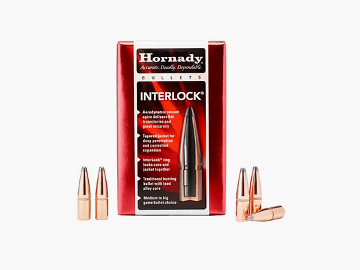 PALLE DA RICARICA – HORNADY – 25 Cal .257 117 gr InterLock® BTSP – 2552 (100 PZ)