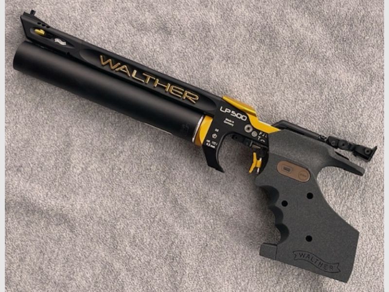 WALTHER LP500-M "DISEÑO ORO" - "MAESTRÍA MANUFACTURERA" - "DISPARO MECÁNICO"