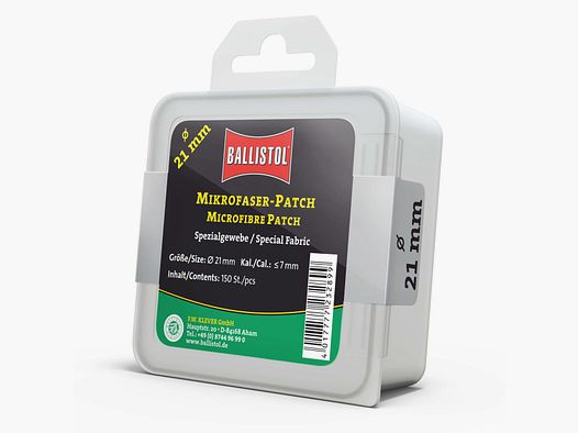 BALLISTOL Microfiber Patch Round - 21mm