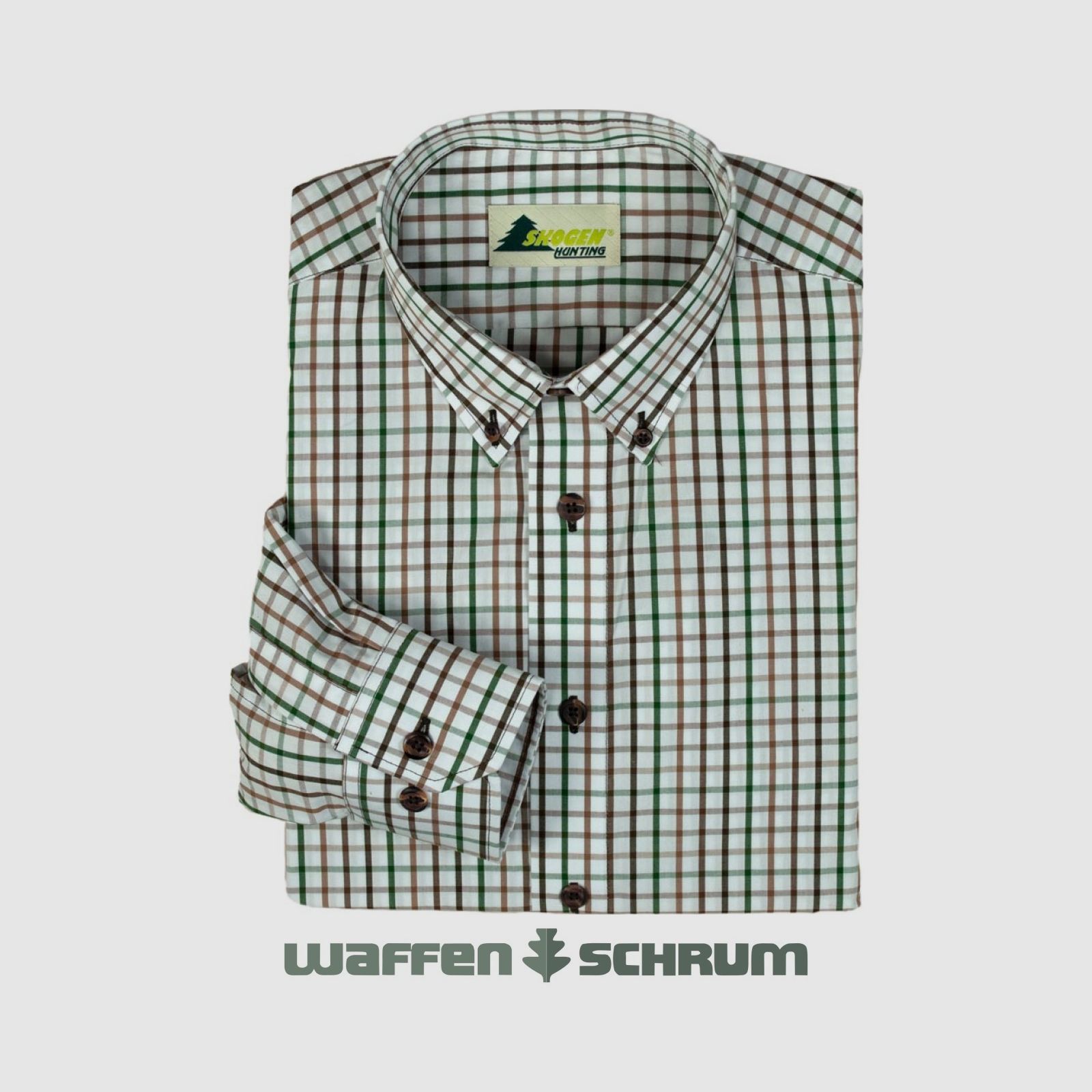 Skogen Shirt Arm length 70cm Button Down Brown/Beige