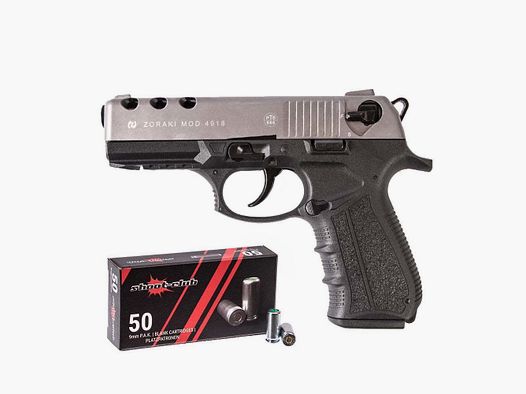 Zoraki Zoraki 4918 Titan en set 9 mm P.A.K. 50 cartuchos de fogueo