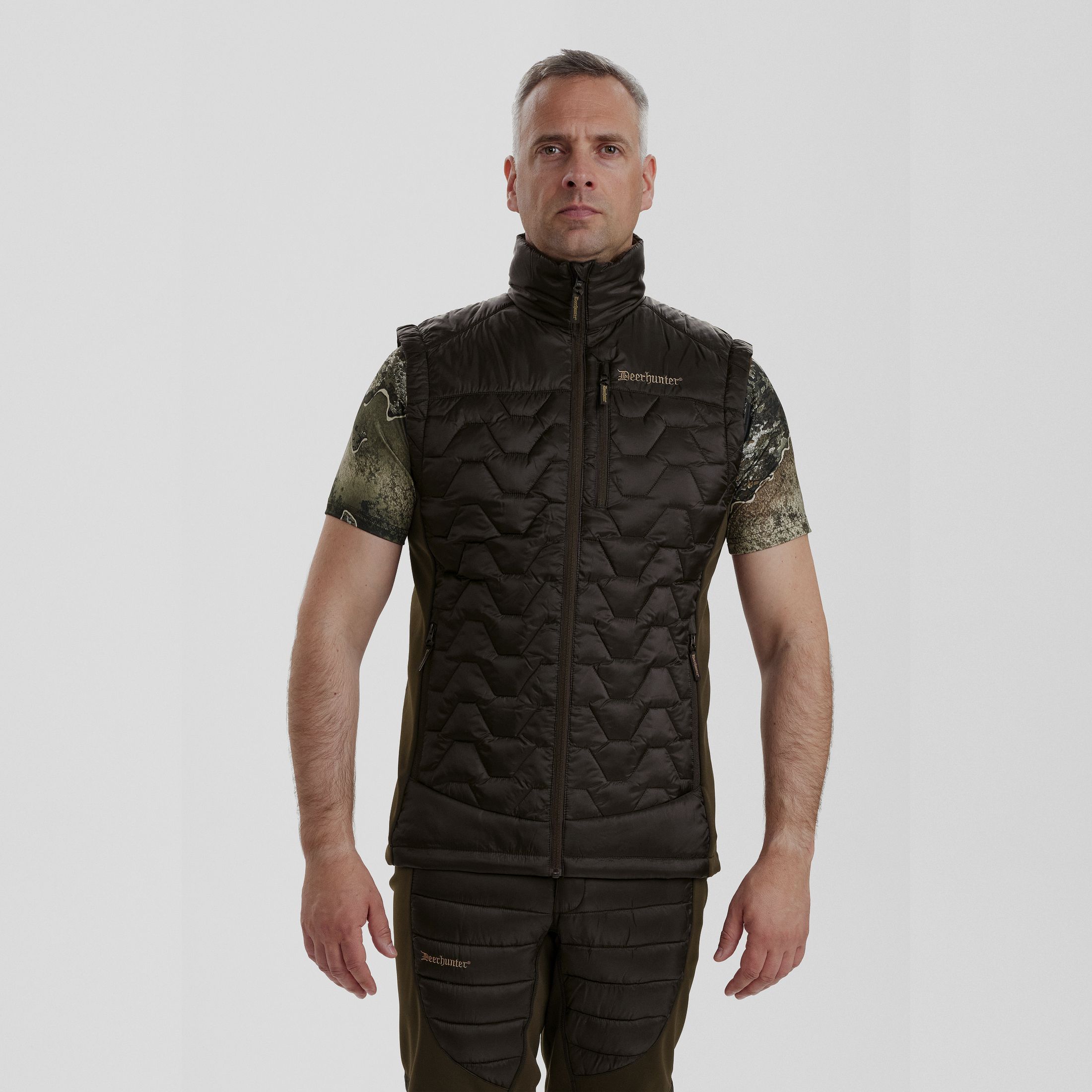 Excape Quilted Vest - Art Green - Size: 3XL