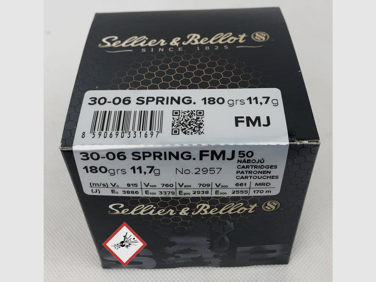 Sellier & Bellot rifle cartridge cal. .30-06 FMJ 180grs