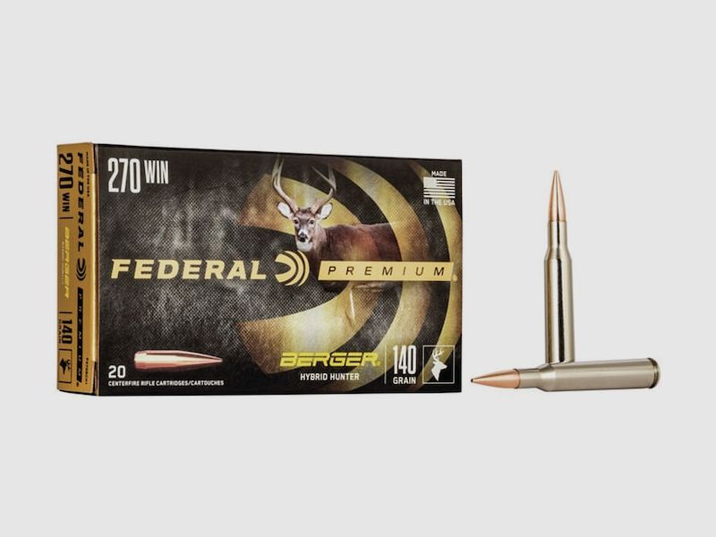 Federal Premium Berger Hybrid Hunter .270 Win. 140GR JHP 20 Patronen