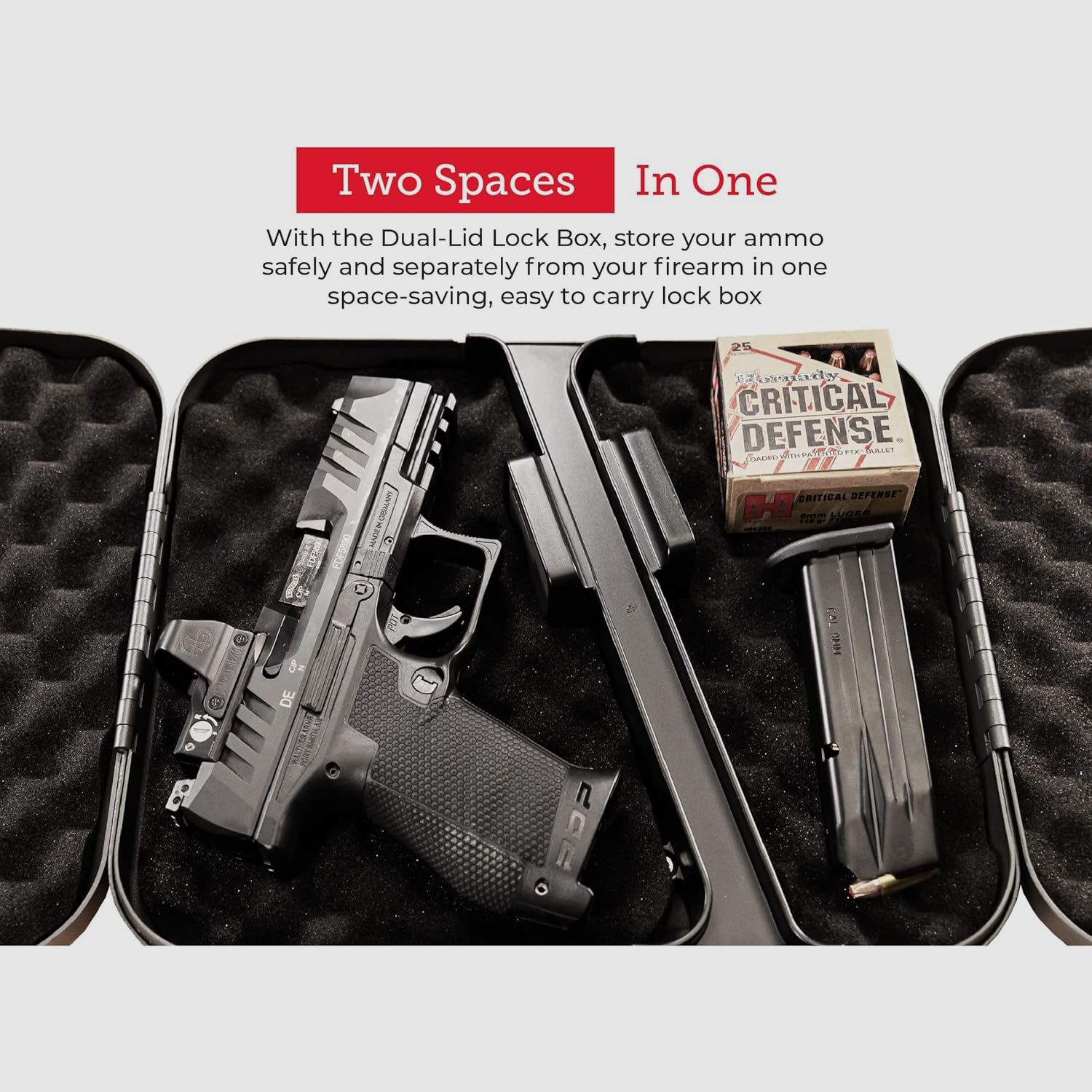 Caja de seguridad Hornady DUAL-LID con cerradura