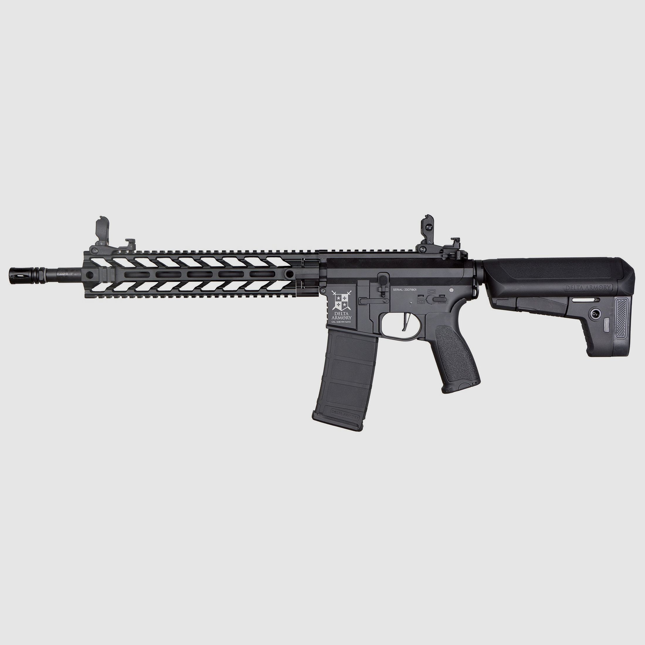 AR15 M-Lok Long BRAVO Delta Armory Schwarz S-AEG Airsoft Gewehr Frei ab 18 Jahren