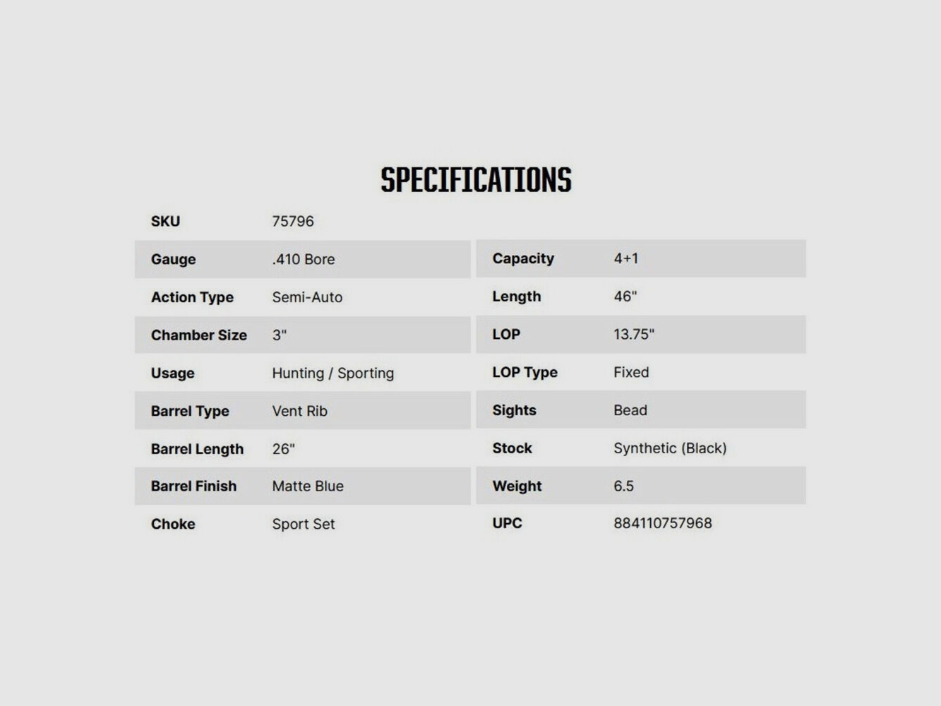 Mossberg International SA-410 Field 26" (26 Zoll) .410/76