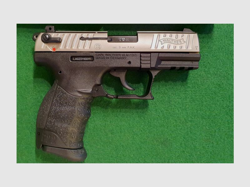 Walther P22Q blank firing pistol 9mm P.A.K. bicolor NICKEL (PTB 778)