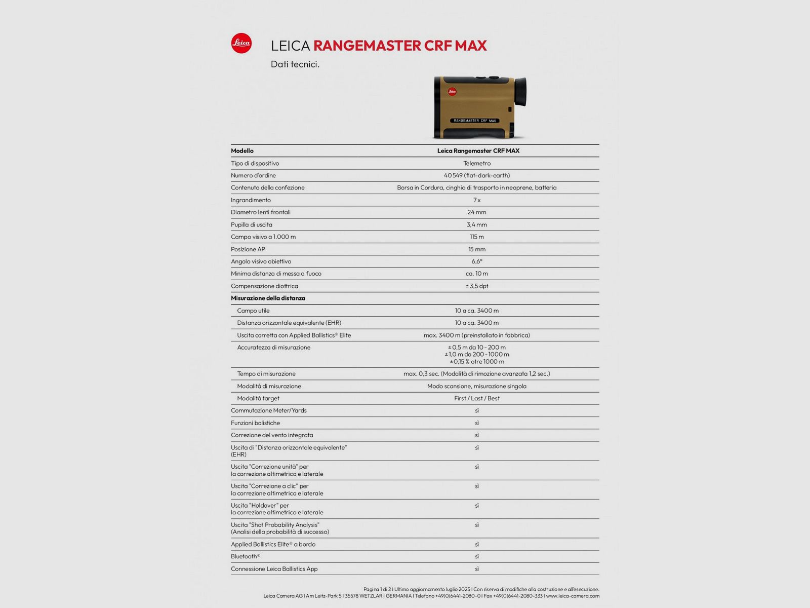 LEICA RANGEMASTER CRF MAX, image 28 sur 28