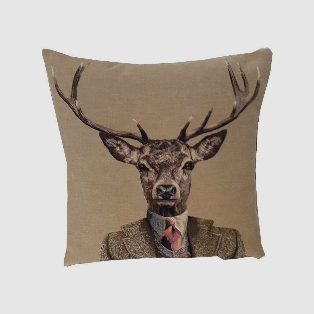 Lovergreen cushion motif cushion deer head with tie