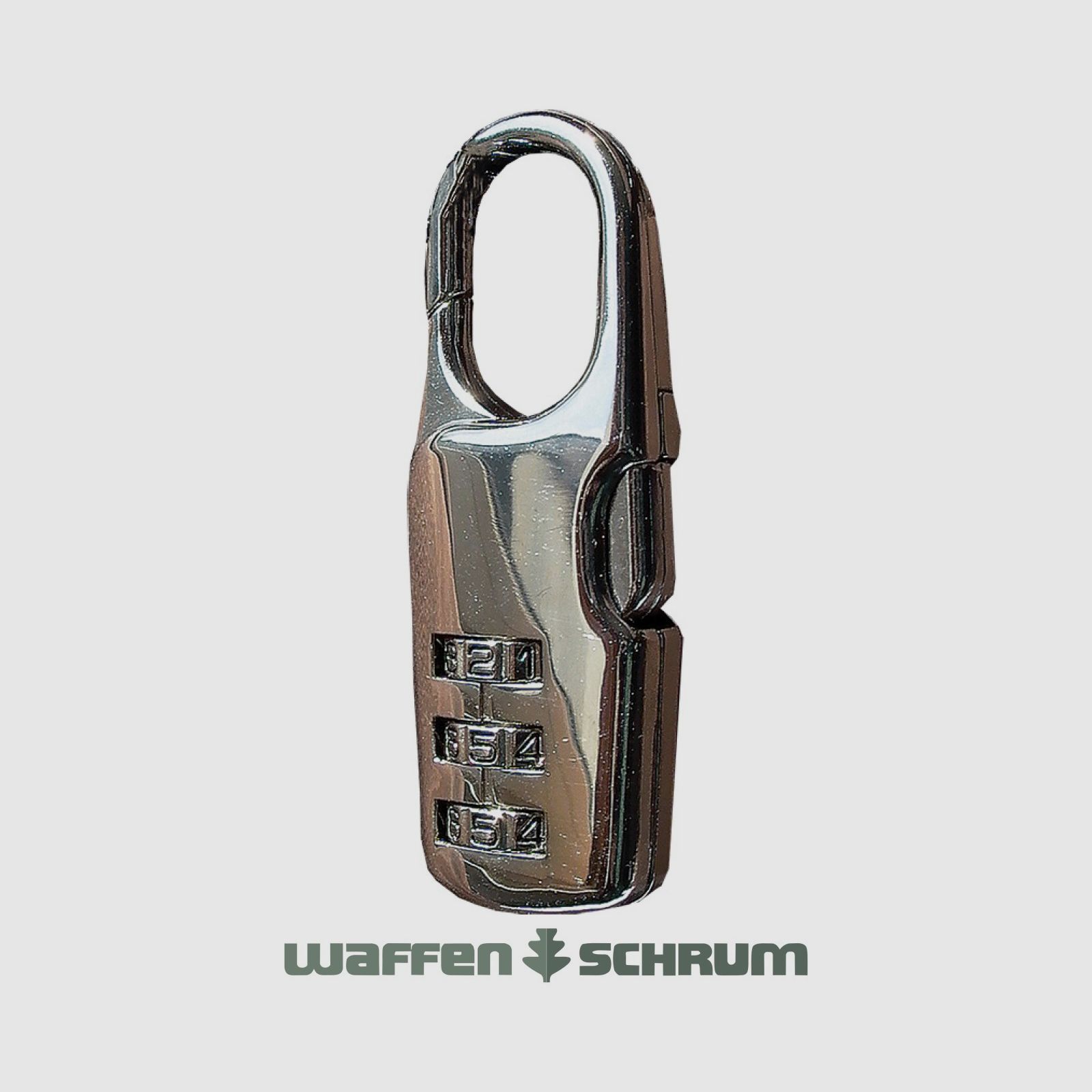 Number lock made of chrome-plated metal