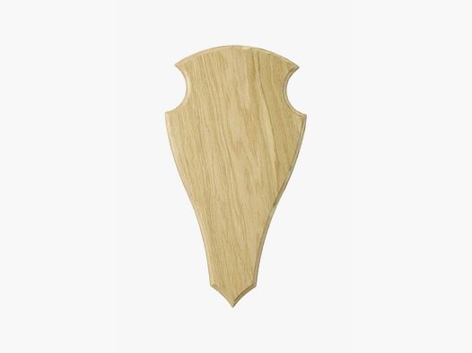 EUROHUNT Trophäenplatte Reh Eiche Hell 29x17 cm - Professionelle Präsentation Ihres Jagdtrophäens