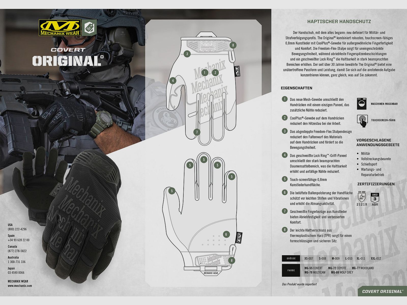 Gants Mechanix The Original Gen3 - Covert, image 7 sur 7