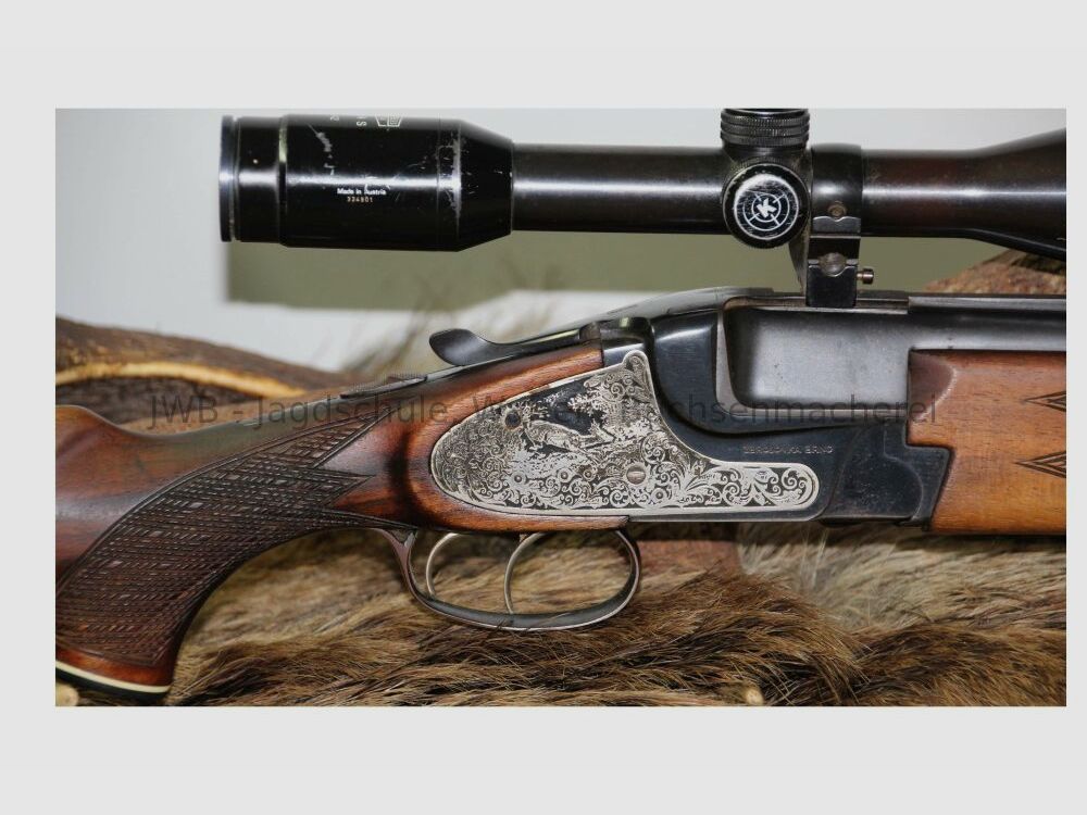 Brünner Super Bockbüchsflinte mit Wechsellauf und Schwenkmontage 12/70;7x57R