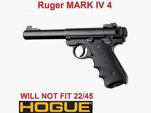 HOGUE Griffschalen f. Ruger MK IV Soft Rubber/Fingerrillen