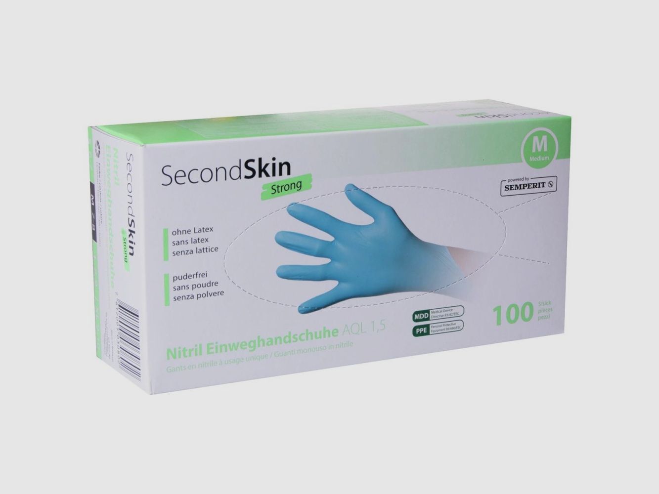 SecondSkin Einweghandschuhe Nitril Strong Grösse M