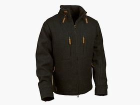 Soft wool jacket "Kragenhuber", black
