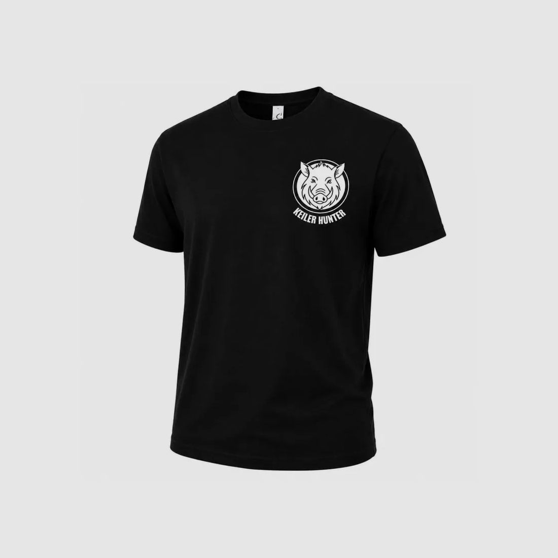 T-Shirt Keiler Hunter schwarz 100% Baumwolle Kurzarm Logo 3, Bild 9 von 12