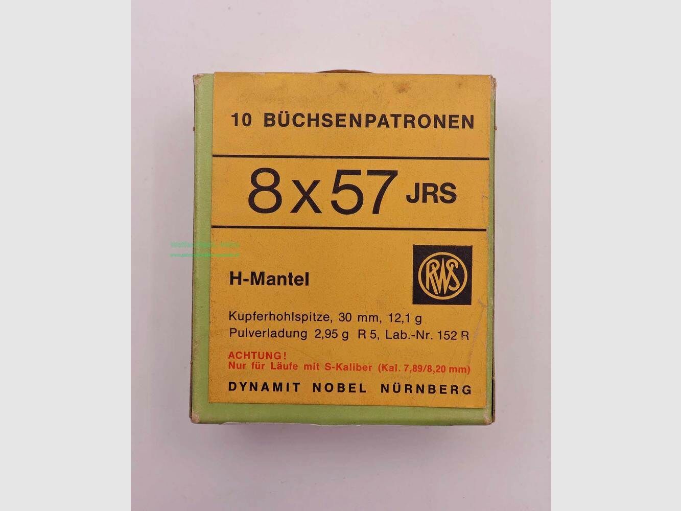 RWS (WZd.Fa.Rottweil) Büchsenpatronen 8x57JRS