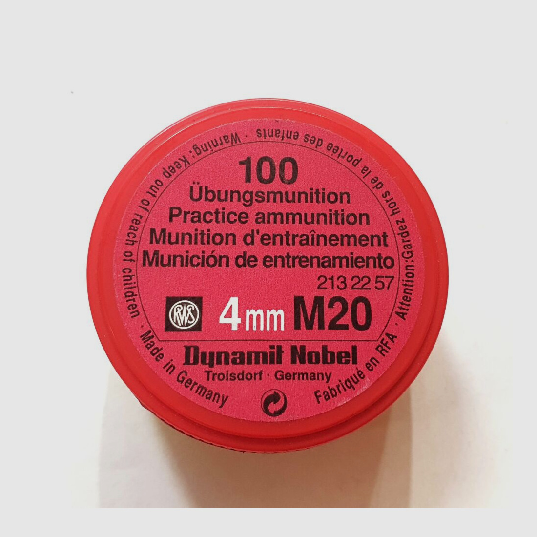 RWS RWS 4mm Übungsmunition M20, 100 Schuss