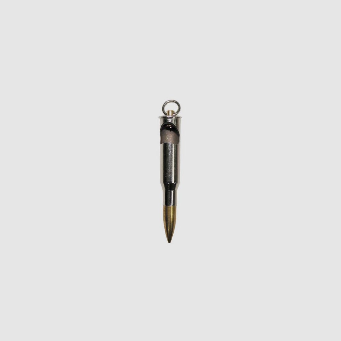 Anhnger-Patrone, "Mosin", silber, mit Flaschenffner