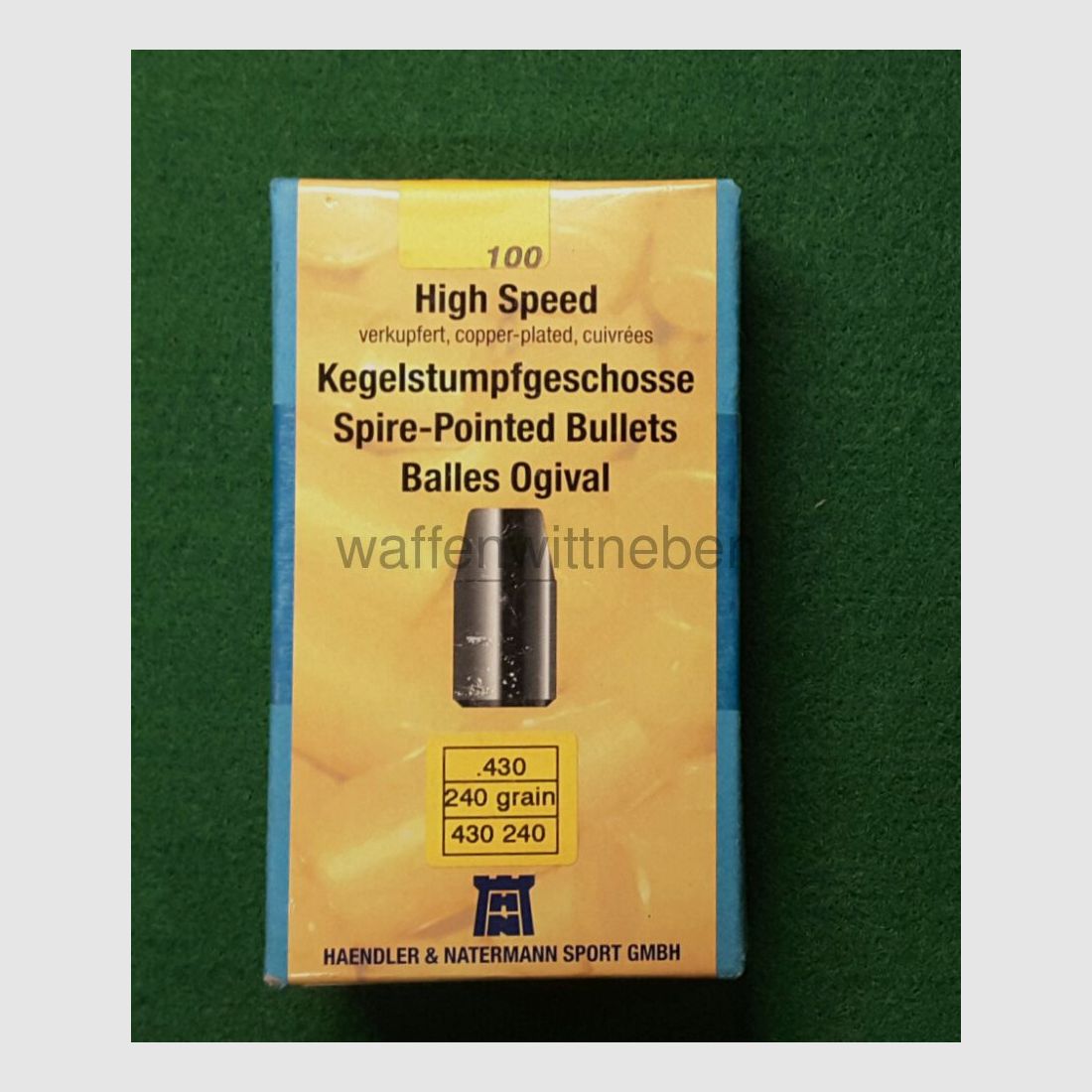 H&N (Haendler & Natermann) projectiles à pointe conique à grande vitesse (100 pièces)