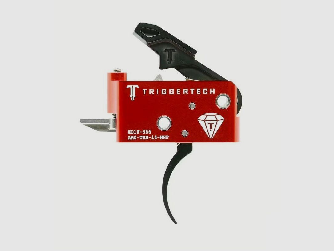 Déclencheur Match Triggertech Diamond AR15 Primary Pro Black 1.0 À 4.0 LBS AR-15 Duty-Black Courbé DIAMANT ROUGE