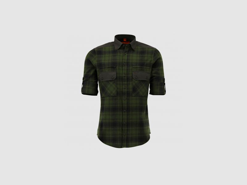 OS Trachten Camicia in Flanella da Uomo | 47/48