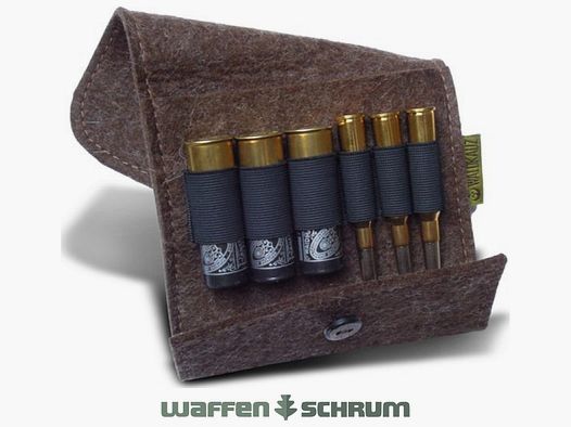 Waldkauz Filz Patronenetui ''Büchsflinte''