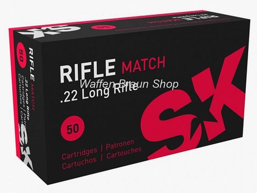 SK Randfeuerpatr., cal. .22 lfb, Rifle Match"" 50 Stück""
