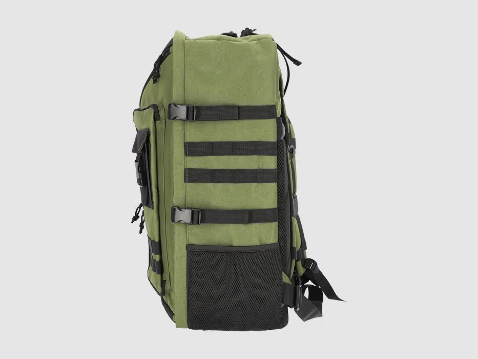 Mochila multifuncional / bolsa de transporte para ballesta - aproximadamente 80 litros - oliva/negro