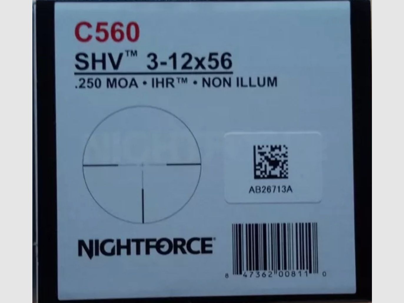 Nightforce SHV 3-12x56 telescopio NUEVO/EN SU EMBALAJE ORIGINAL