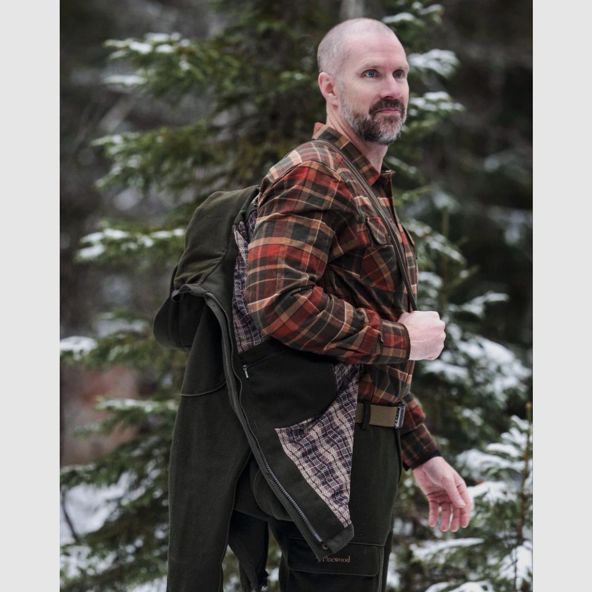 PINEWOOD Prestwick Exclusiv Hemd D.Green/Terracotta