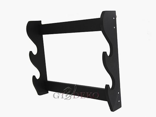 Wandhalter für 2 Schwerter in schwarz matt