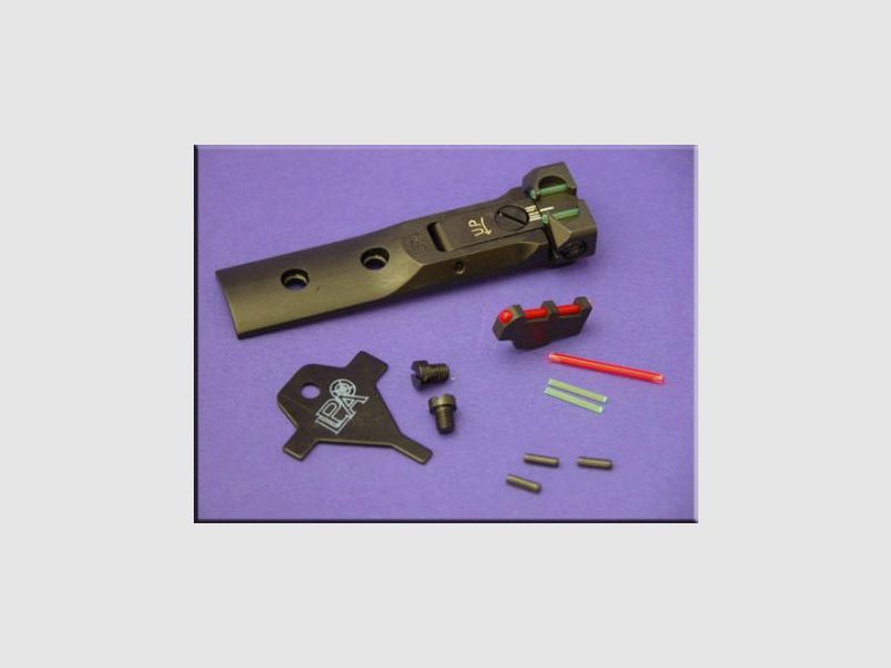 LPA TXT 02-F1 Fiber-Optik Match Visier "SCHWARZ"-Fiber-Optik Korn für S&W Revolver