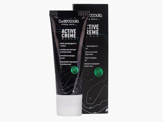 Lowa – Lederpflegemittel – farbauffrischend – schwarz – Active Cream – 75 ml