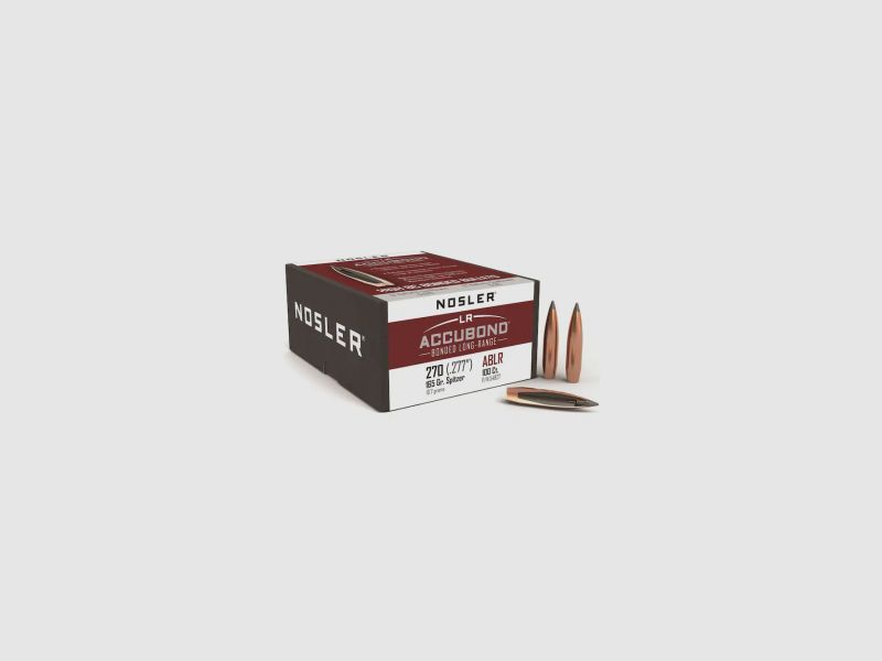 Proiettile Nosler .270/.277 Accubond 165GR Bonded Tipped Boat Tail 100 pezzi