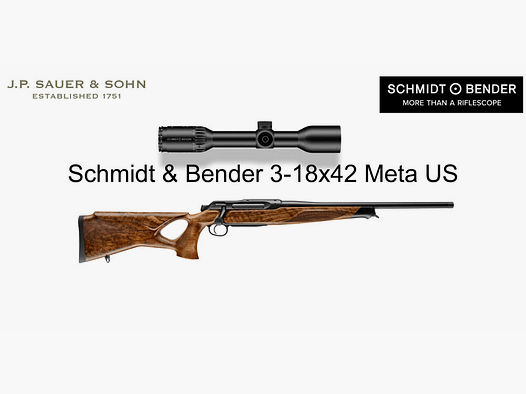 J.P. Sauer & Sohn Sauer 505 ICONIC Lochschaft HQ5 Paquete de Equipamiento Elegance | .308 Win. | Schmidt & Bender 3-18x42 META