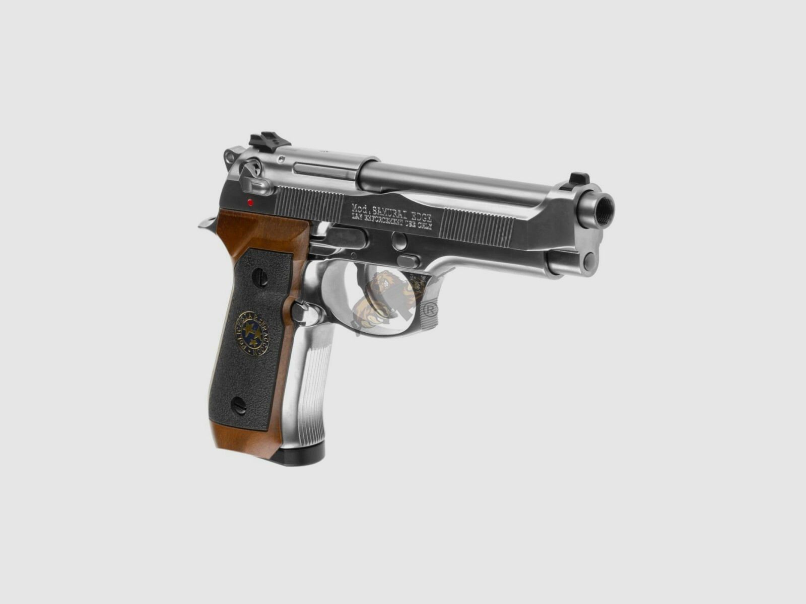 M92 Mod. Samurai Edge GBB CO2 Zilver Volledig Metaal (Zilver/Hout) Airsoft -F-