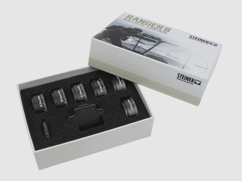 Steiner Ballistic Control Set für Ranger 8 Kappen + Schraubendreher Ranger 8 ohne BT
