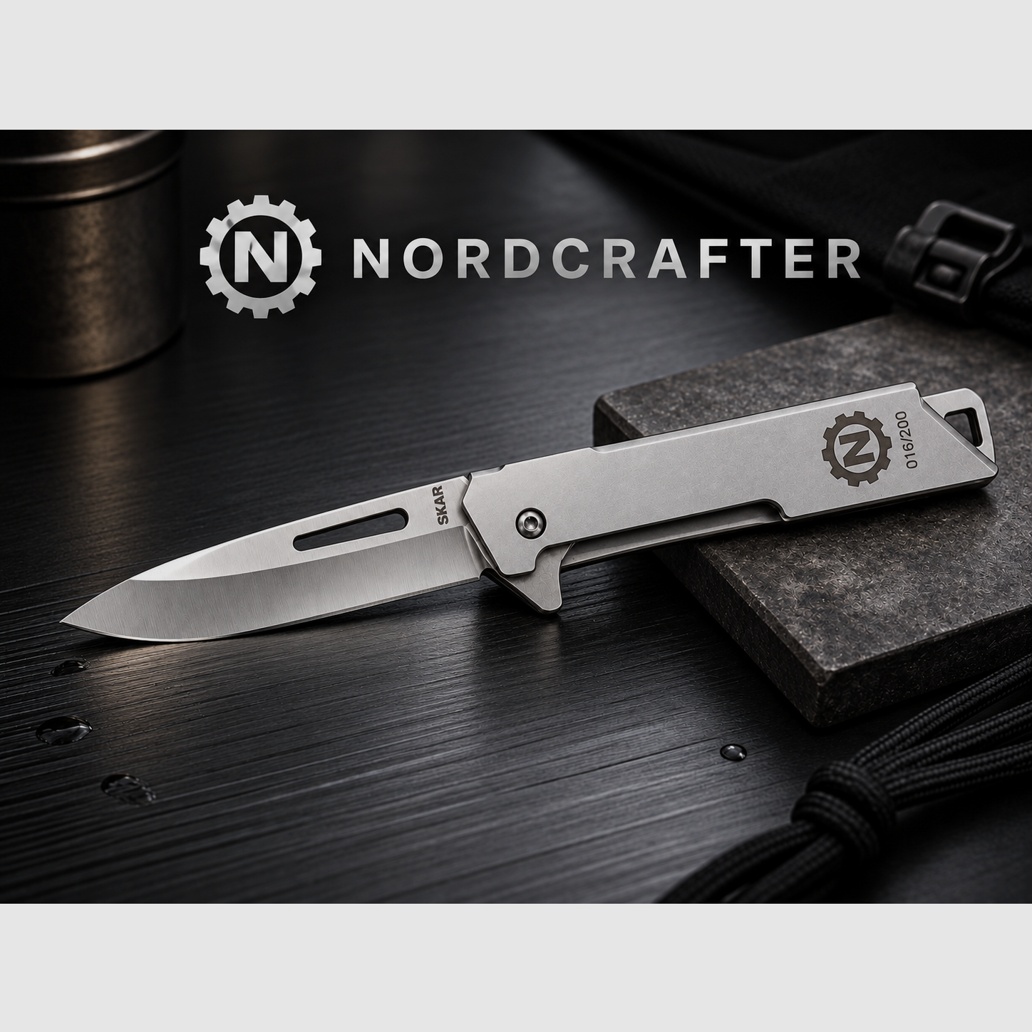 NORDCRAFTER SKAR EDC Mini-couteau pliant acier inoxydable 132 mm Édition limitée 200 pcs., image 1 sur 6