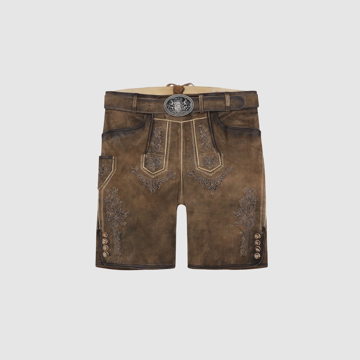 MADDOX Ronn-hafer-Antique men's leather shorts