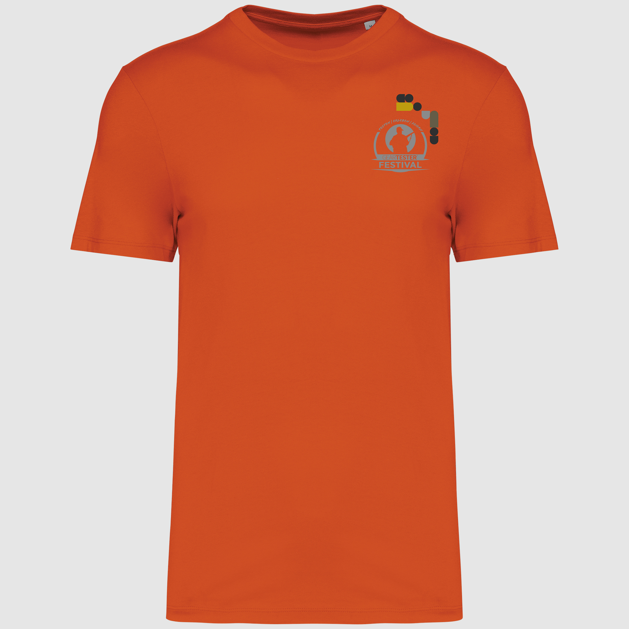 Geartester Festival Bio T-Shirt, piccolo logo