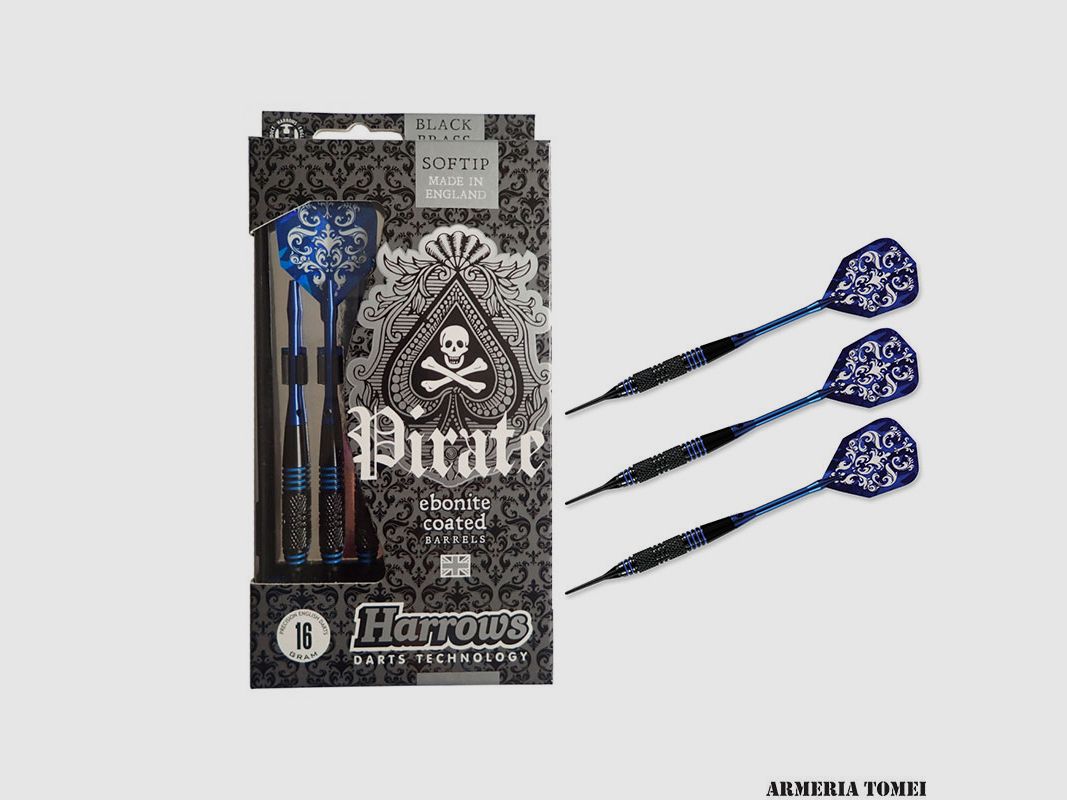 HARROWS – PIRATE SOFTIP 16G EBONITE COATED BARRELS (3PCS)