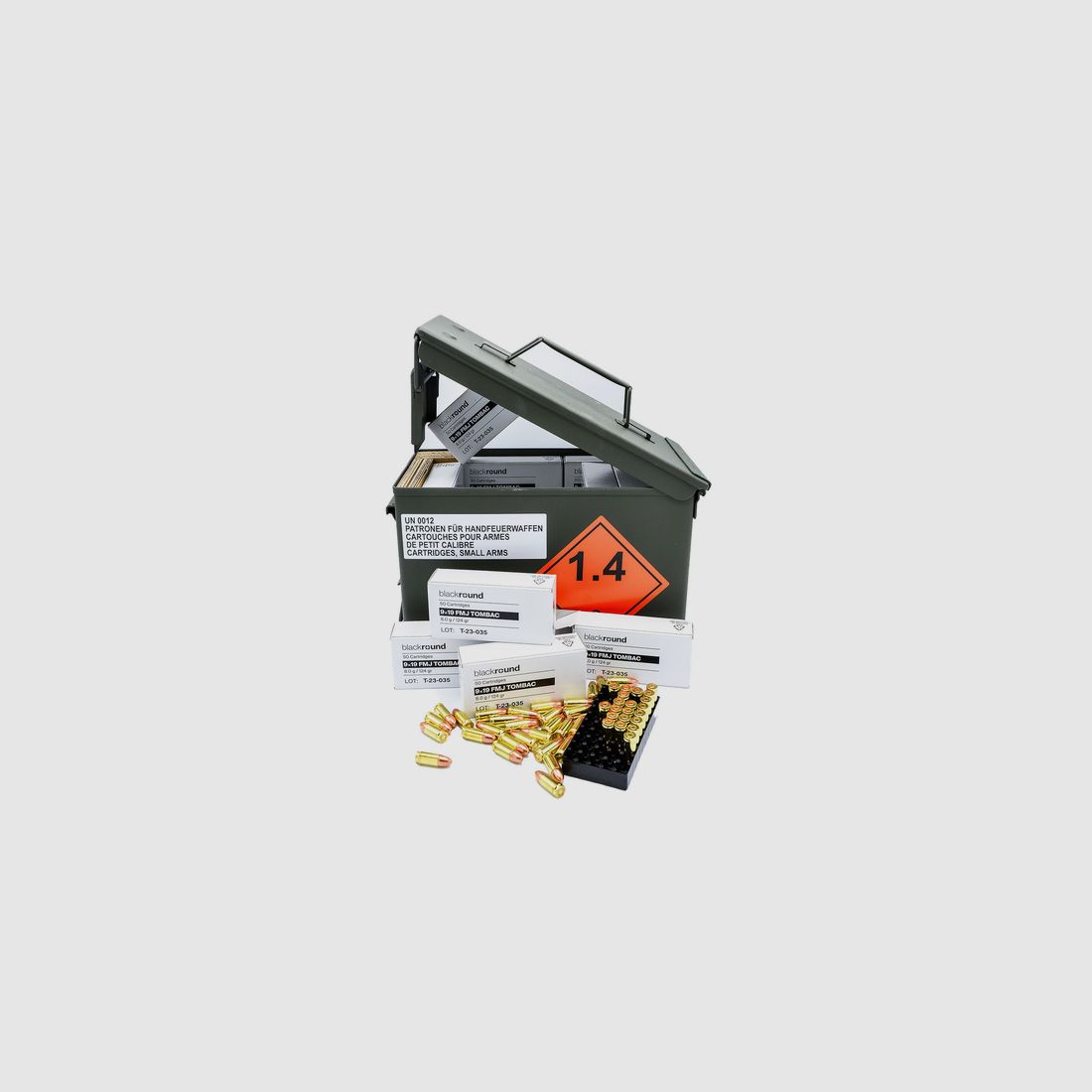 Blackround Swiss – 9mm Luger FMJ 8g/124gr – 1500 Schuss