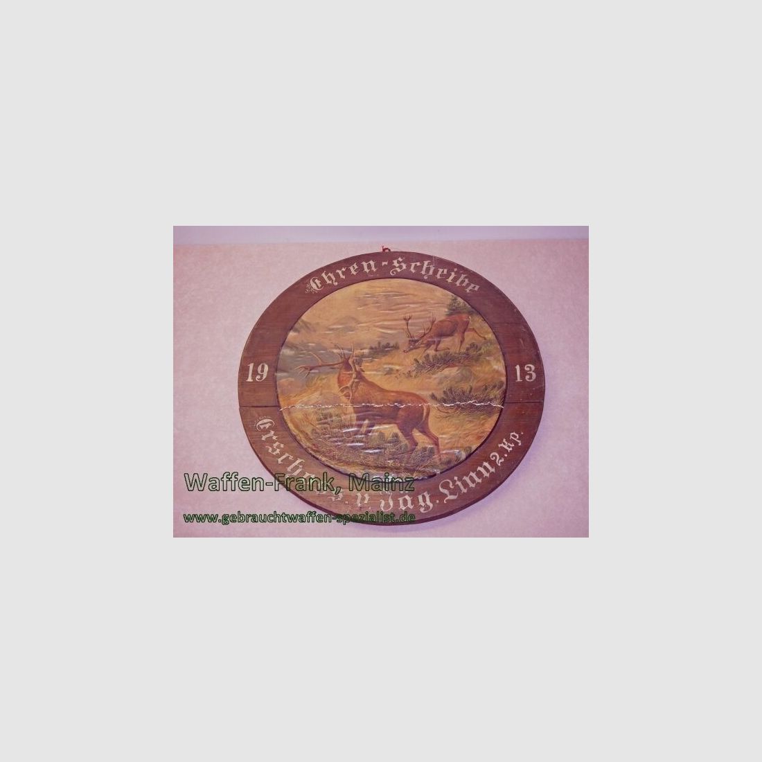 Alemán, fabricante desconocido Tablero de honor de caza antiguo decoración/colección de 1913