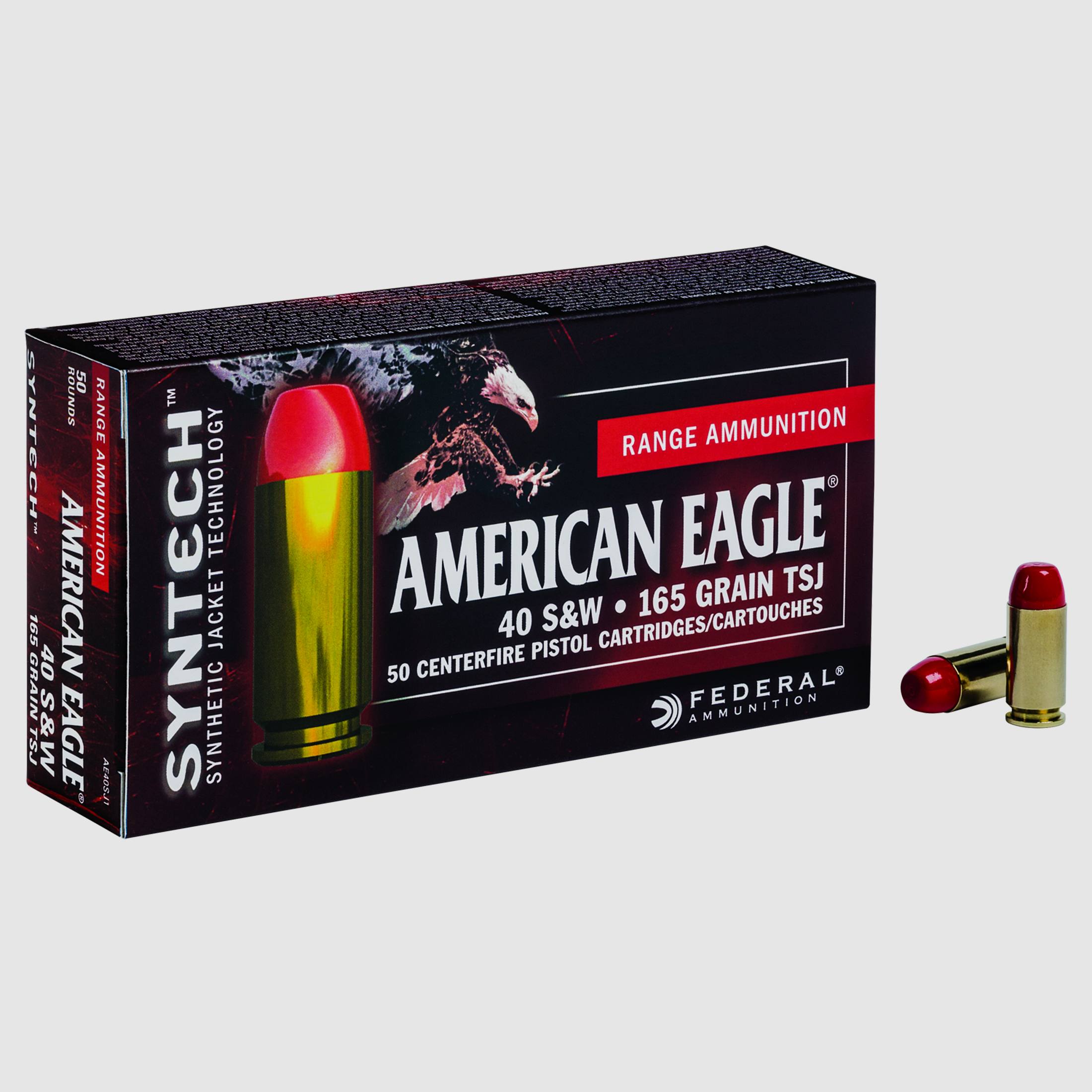 Federal Pistol Ammunition American Eagle .40 S&W 10.7g Syntech Jacket Flat Nose